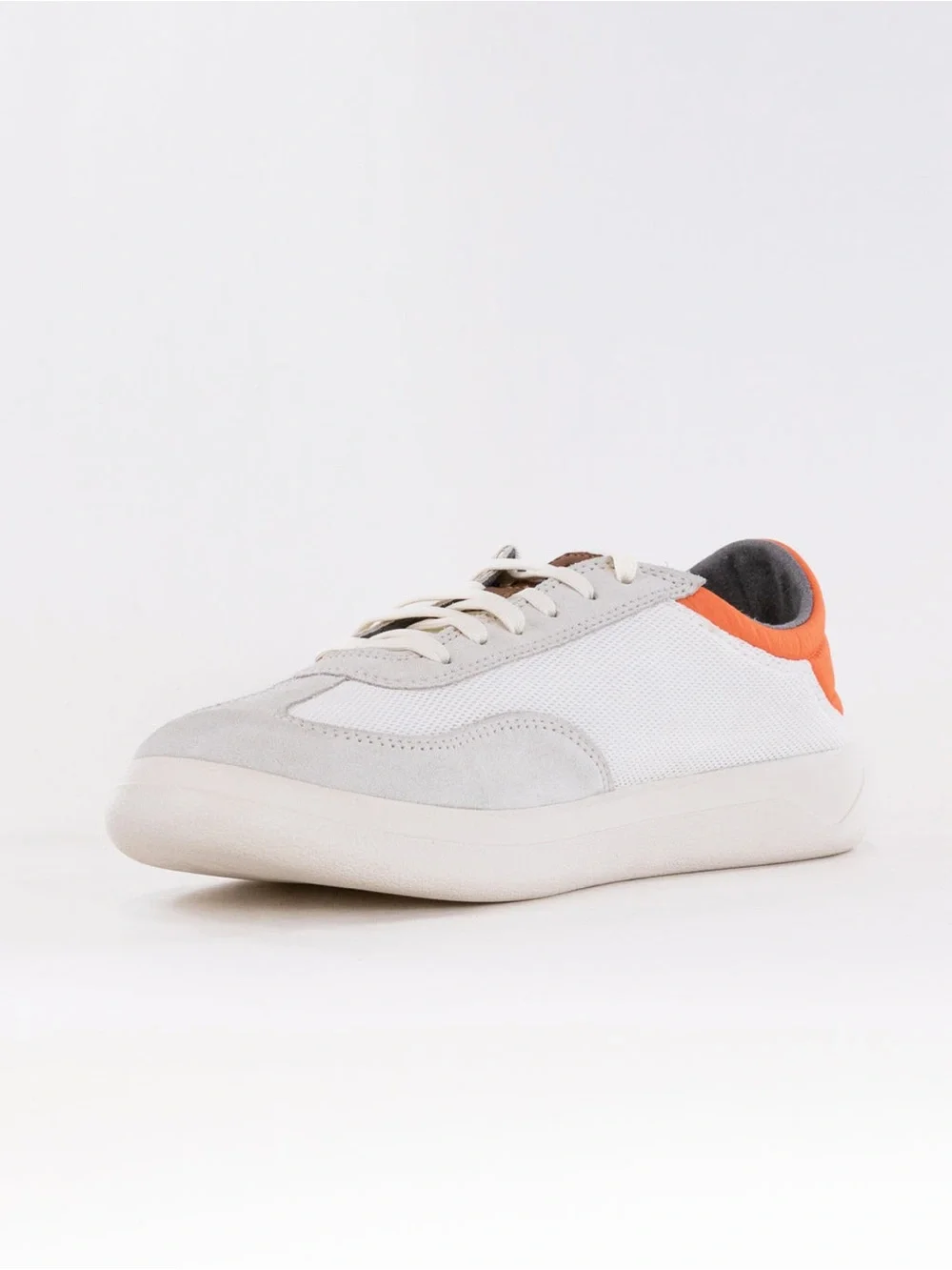 OluKai Men's White and Orange Low-Profile Sneakers